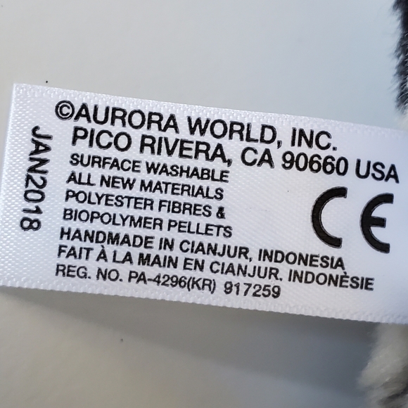 Harbor Seal Aurora World Destination Nation Black White Stuffed Animal Toy - Picture 11 of 12